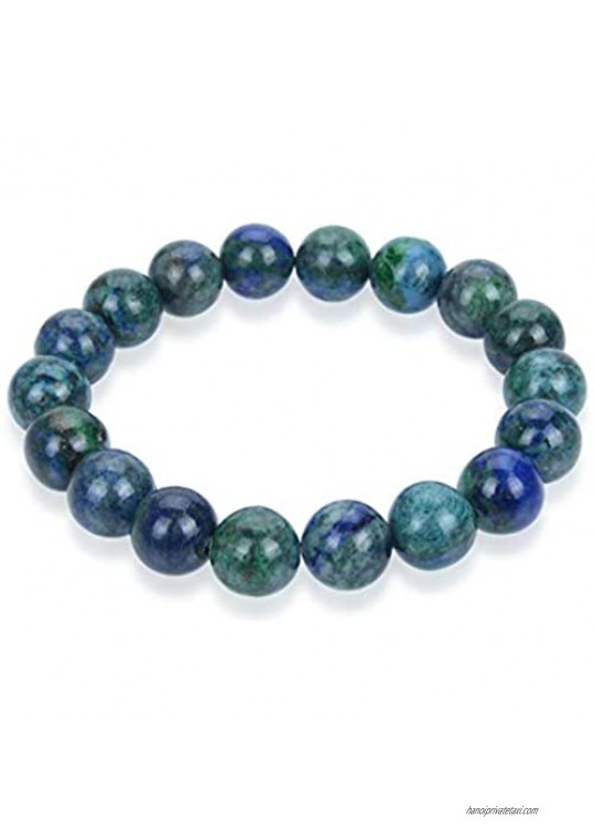 Adabele Natural Gemstone Bracelet 7" 7.5" 8" 8.5 inch Stretchy Chakra 10mm (0.39") Beads Gems Stones Healing Crystal Quartz Jewelry Women Men Girls Birthday Gifts