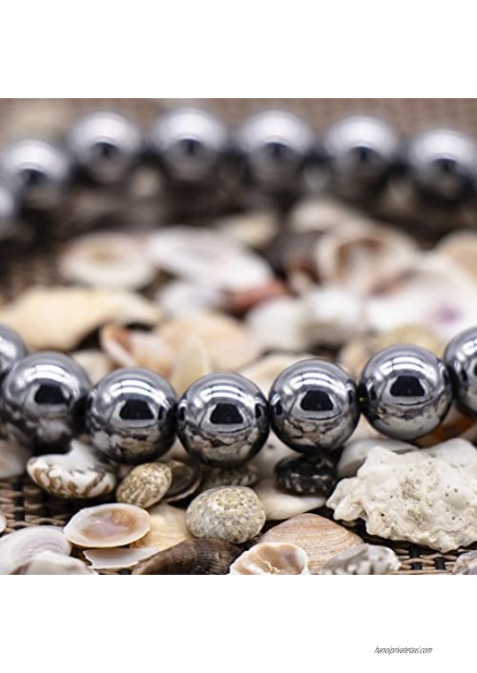 DAZCOLO Natural Gemstone Bracelet 7.5 Inches Stretchy Chakra Gems Stones 8mm (0.31) Round Beads Healing Crystal Quartz Women Men Girls Gifts (Unisex)
