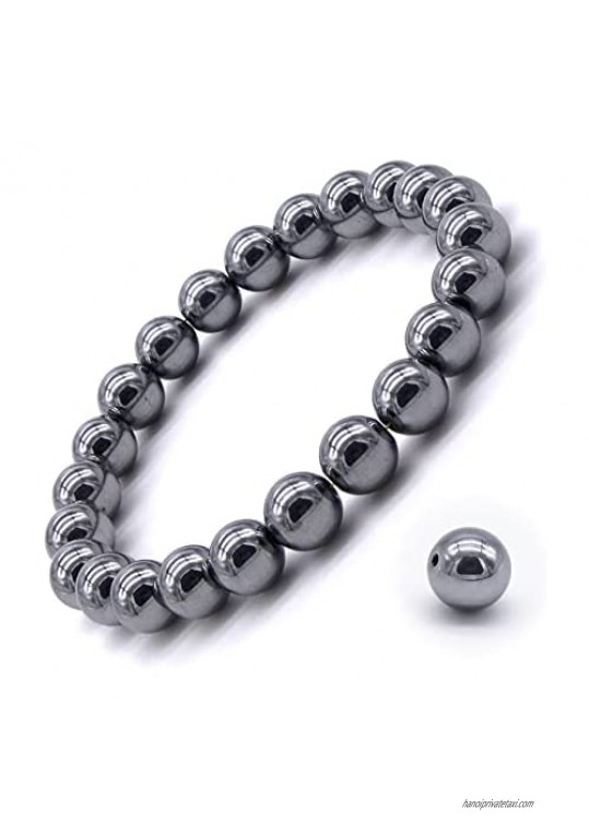 DAZCOLO Natural Gemstone Bracelet 7.5 Inches Stretchy Chakra Gems Stones 8mm (0.31") Round Beads Healing Crystal Quartz Women Men Girls Gifts (Unisex)