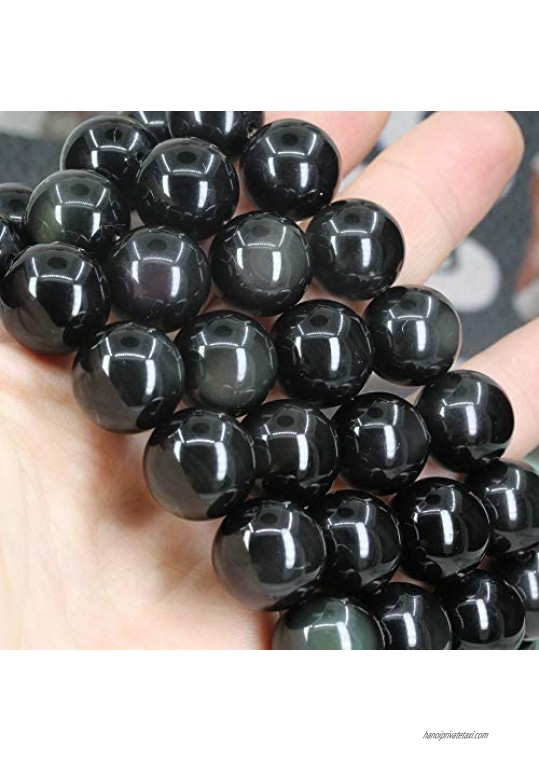 Keleny Gem Semi Precious Gemstones 14mm Natural Stone Round Beads Crystal Stretch Bracelet 7 Inch Unisex