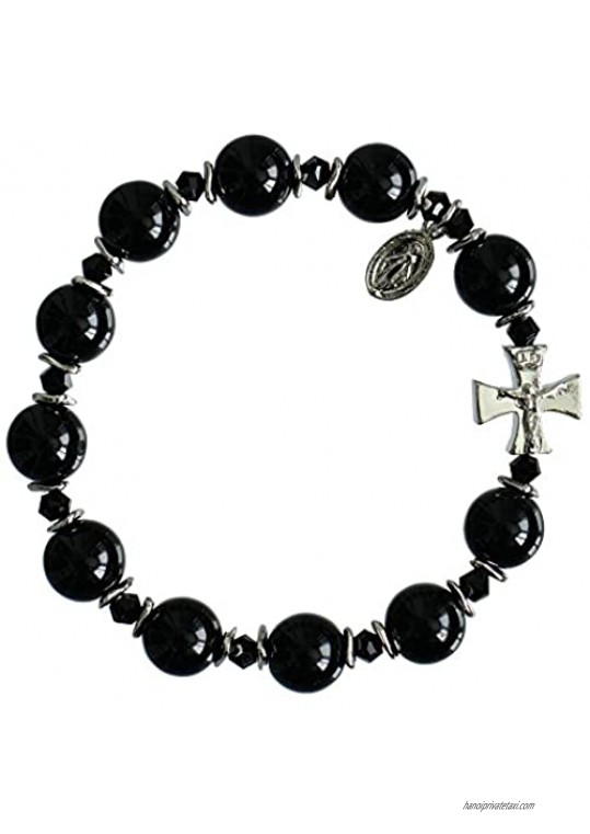 Sine Cera Black Onyx Rosary Bracelet (10mm)