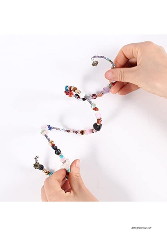 Twinfree Bohemian Bracelet Sets for Women - 6 Sets Stackable Stretch Bracelets Multi-Color Boho Jewelry for Women