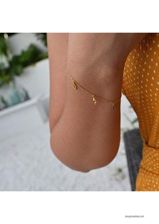 Blossom & Hue 18K Gold Vermeil Dainty Gold Leaf Bracelet