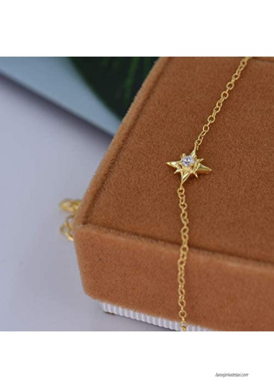 Blossom & Hue CZ Star Stud Bracelets - 18K Gold Vermeil - Hypoallergenic