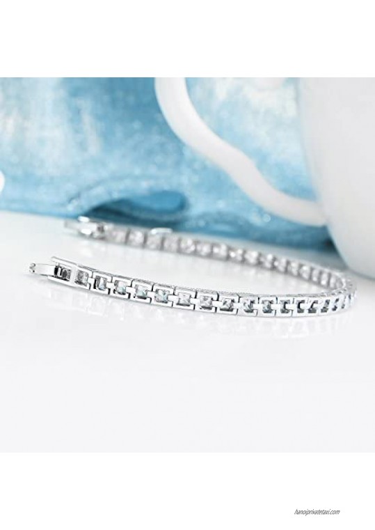 Comtex Ladies Diamond Bracelets Glamorous Cubic Zircon Roman Tennis Bracelet