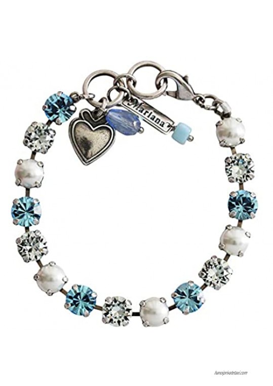 Mariana Ice Light Blue Silvertone Classic Crystal Tennis Bracelet 4252 202361