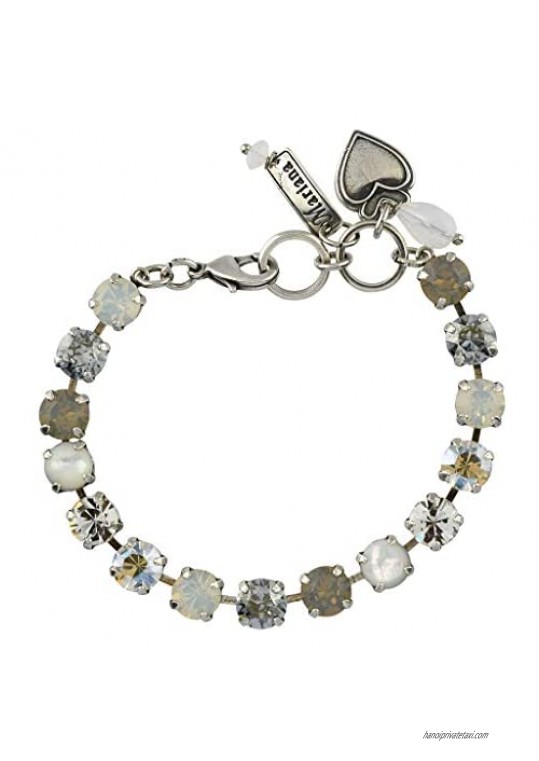 Mariana Jewelry Silk Bracelet  Silver Plated with Crystal  Nature Collection MAR-B-4252 M1049 SP