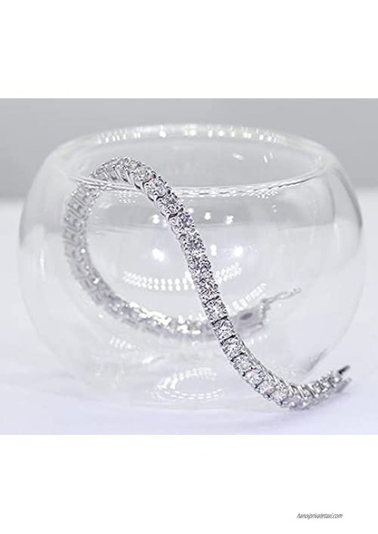 Tennis Bracelets for Women Men Girls White Gold Plated Cubic Zirconia Classic Bracelet Charms Crystal Bangles Bracelets Jewelry