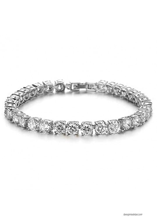 Tennis Bracelets for Women Men Girls White Gold Plated Cubic Zirconia Classic Bracelet Charms Crystal Bangles Bracelets Jewelry