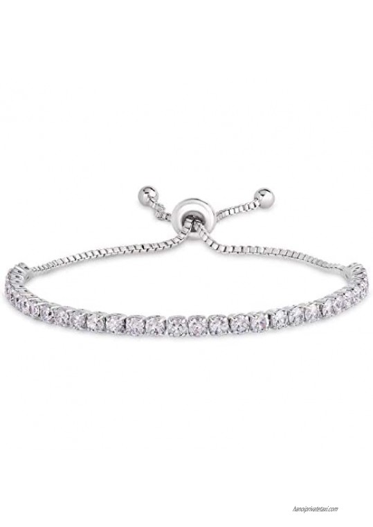 Victoria Townsend Cubic Zirconia Elegant Adjustable Tennis Bracelet for Women