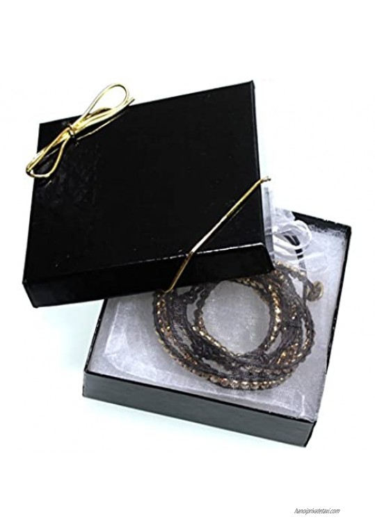 Beautiful Silver Jewelry BSJ Eldorado Goldtone Bead Dark Brown Leather 5X Wrap 39 Inch Cuff Bracelet