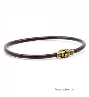 Lobo Verde Handmade Genuine Leather Single Wrap Bracelet with Magnetic Copper Clasp