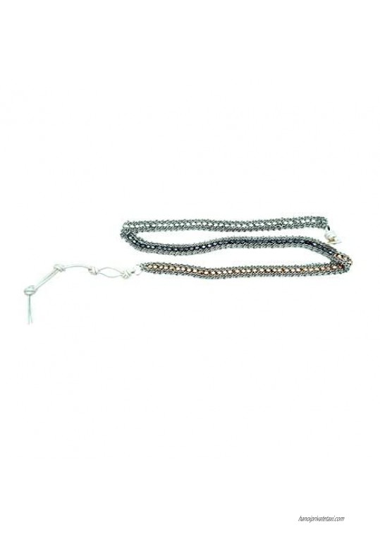 Nakamol Design-Trip Wrap Bracelet with Silver  Black & Rose Gold
