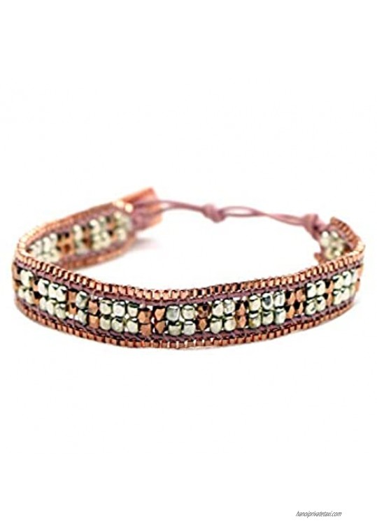 Nakamol Design-Wrap Bracelet with Rose Gold & Silver