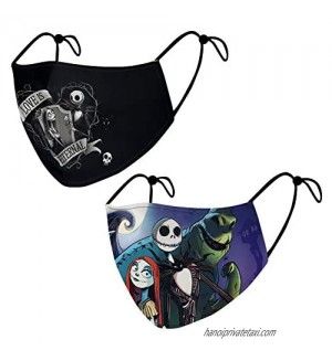 2 Pcs The Nightmare Before Christmas Face Covers Washable and Reusable Outdoor Anti Wind Dust Protection Face Shields
