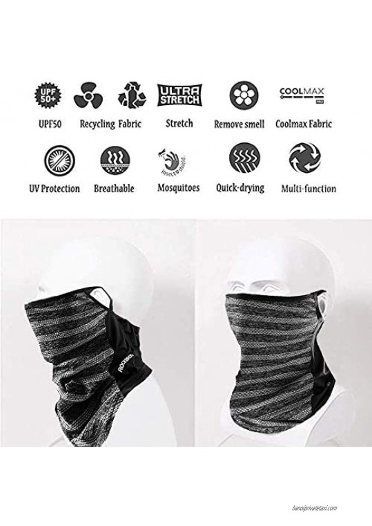 3 Pack Unisex Seamless Bandana Mask Headwear Ice Silk UV Protection Neck Gaiter Scarf Headwear Balaclava for Dust Outdoors Sports