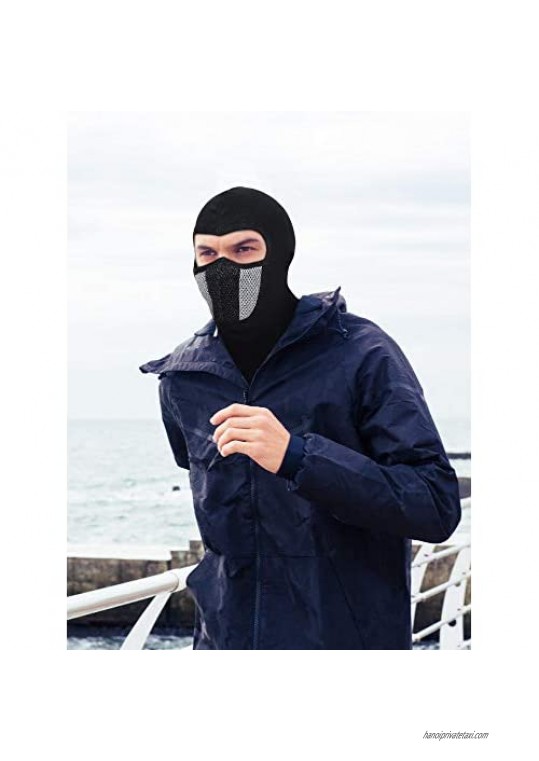 4 Pieces Full Face Cover Balaclava Windproof Ski Mask Winter Face Mask with 1 Hole and Breathing Holes for Adults