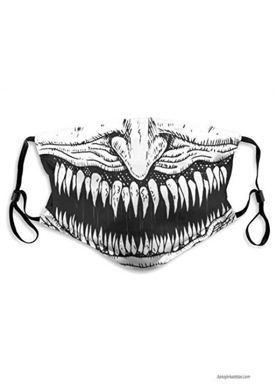 Aagsg Junji Ito Mouth Dust Face Mask with Filter Washable Windproof Bandanas Balaclava Safety Mouth Cover for Men Women