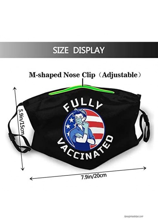 ALLREY Vaccination Face Mask Scarf Comfortable Breathable Reusable Balaclava with 2 Filters for Men & Women Adult.