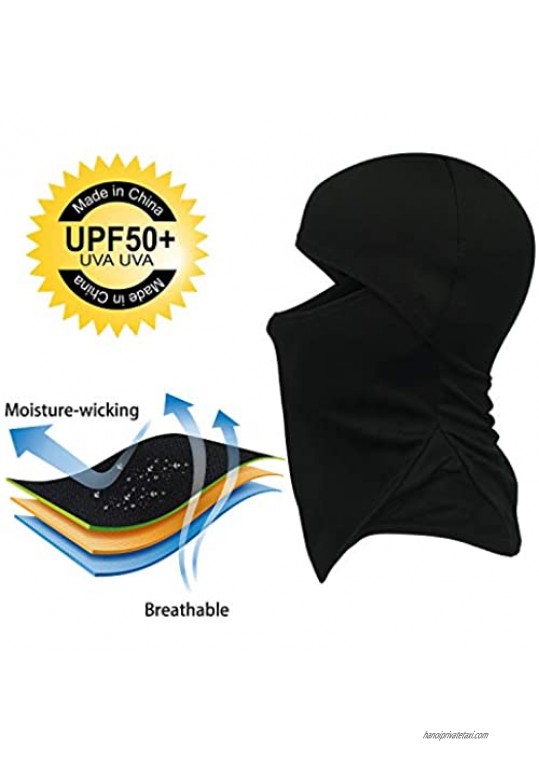Balaclava Full Face Cover Mask Men Women Neck Gaiter Breathable Windproof Scarf Dust Helmet for Motorcycle Outdoor Sports 2pack