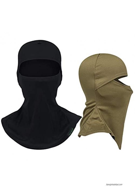 Balaclava Full Face Cover Mask Men Women Neck Gaiter Breathable Windproof Scarf Dust Helmet for Motorcycle Outdoor Sports 2pack