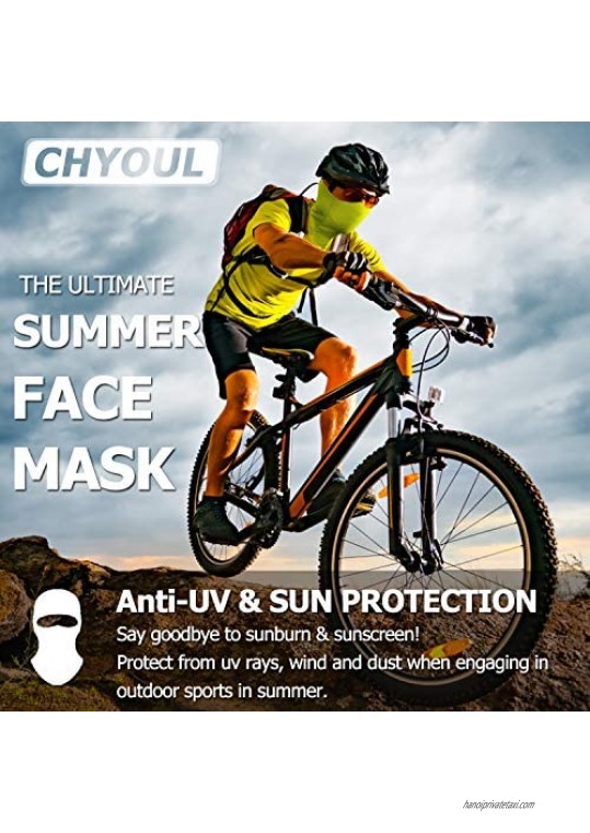 CHYOUL Balaclava Face Mask UV Protection Summer Sun Hood for Men Women Outdoor Sports Tactical (Green)