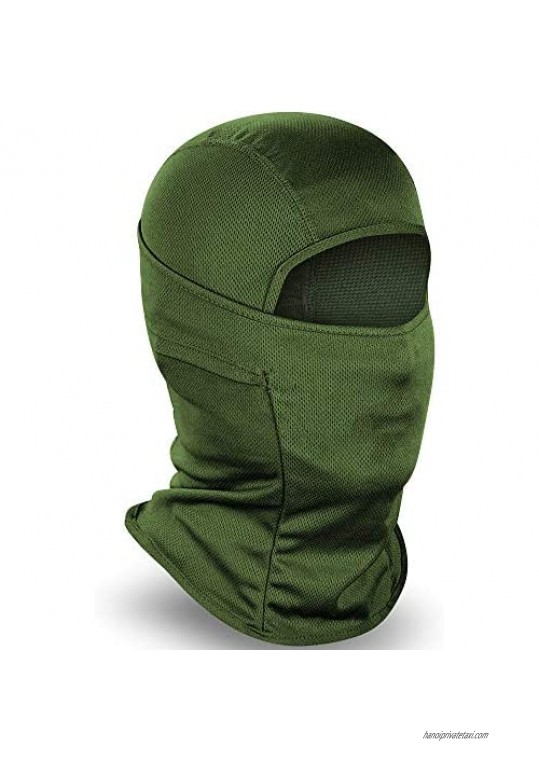 CHYOUL Balaclava Face Mask UV Protection Summer Sun Hood for Men Women Outdoor Sports Tactical (Green)