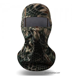 CHYOUL Balaclava Face Mask UV Protection Summer Sun Hood for Men Women Outdoor Sports Camouflage Tactical (Snake-Camo Green)
