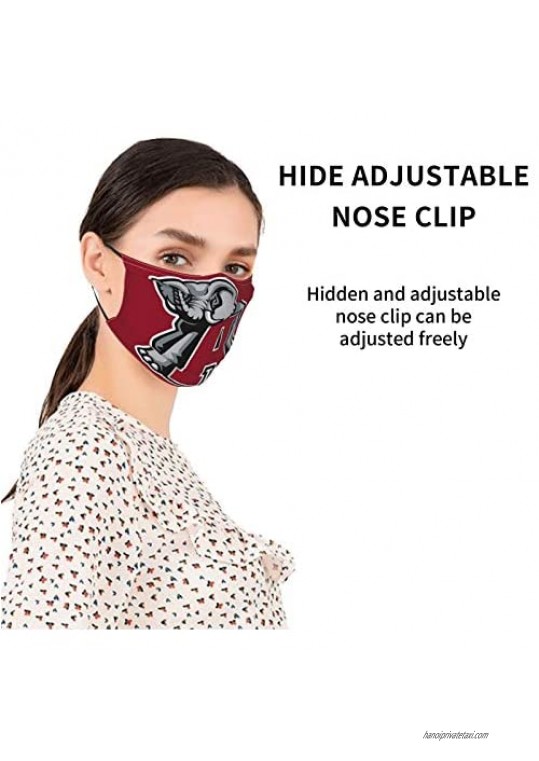 Milkshot Alabama Football Team 4-Pack Reusable & Washable Fashion Adult Face Mask With 8 Filter