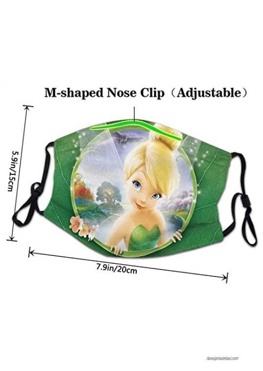 Multi Usage Face Cover Up Tinkerbell Reusable Face Mask Breathable Dust Mouth Mask