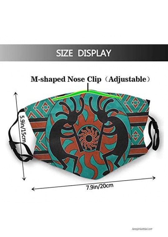 Native American-Face Mask with Filters Washable Reusable Scarf Balaclava for Women Men Adult Teens
