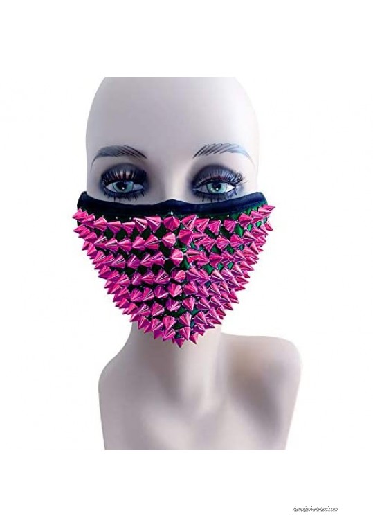 Neva Nude Studded Face Mask Dust Cover - Inner Filter Pocket 100% Cotton Wired Nose Adjustable Ear Loops