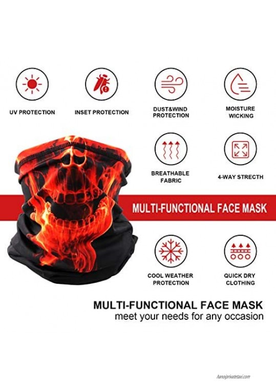 NPET Neck Gaiter Face Mask Balaclavas Bandana Face Mask for Outdoor Man Women
