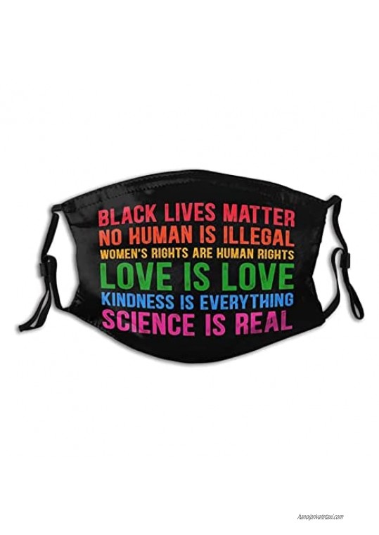 Pride LGBT Rainbow Love is Love Face Mask Breathable Adjustable Balaclavas Dustproof Scarf for Men Women Kids