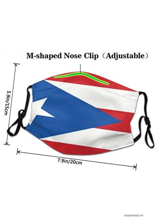 Puerto Rico Flag face mask Bandanas General Face Cover Outdoors Mouth Balaclava Headwear