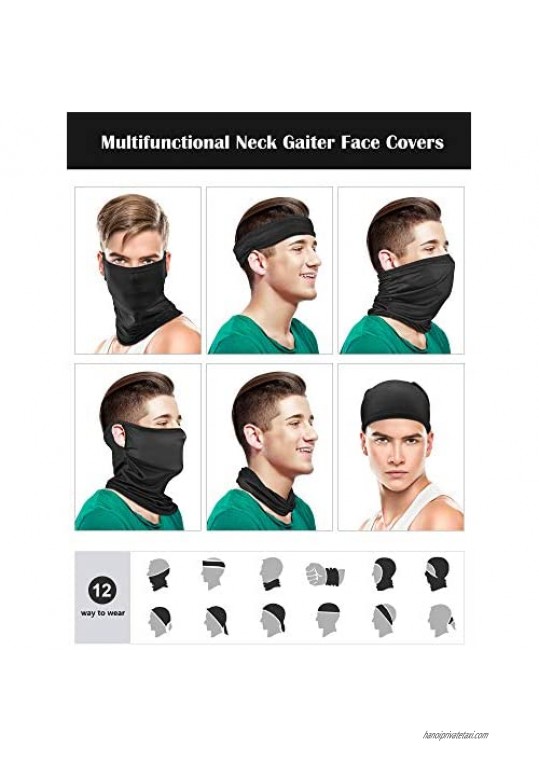 Summer Face Cover with Ear Loops Anti-Slip Neck Gaiter Scarf for Women Men
