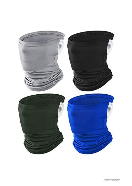 Summer Face Cover with Ear Loops Anti-Slip Neck Gaiter Scarf for Women Men