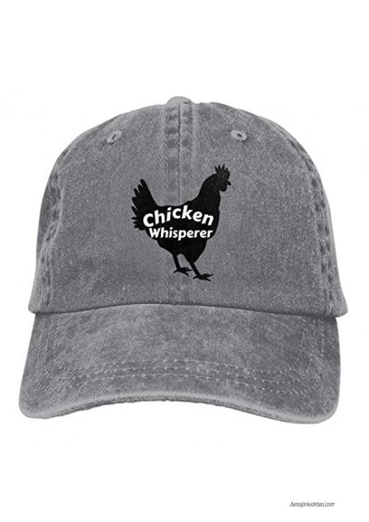 Alefdolf Chicken Whisperer Adjustable Snapback Cap Demin Baseball Cap Vacation Jeans Hat for Men Women Boy Girl Cap