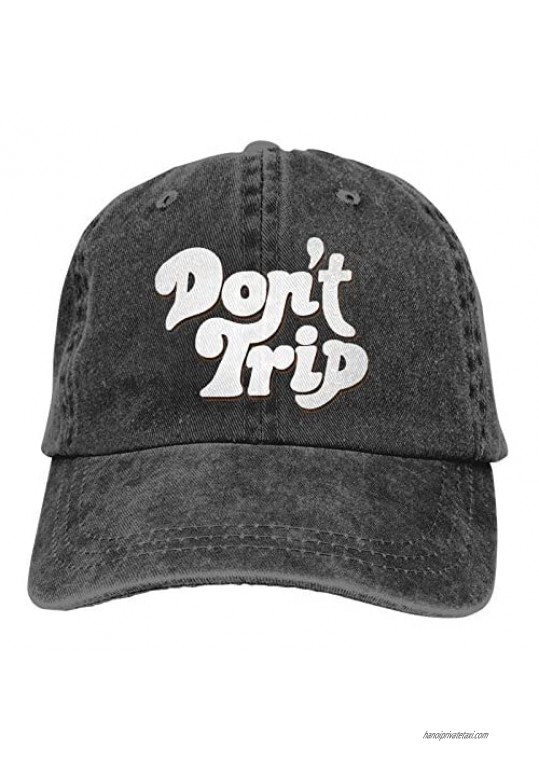 Azzwoiu Don't Trip Cowboy Hat Cotton Adjustable Washable Retro Baseball Cap