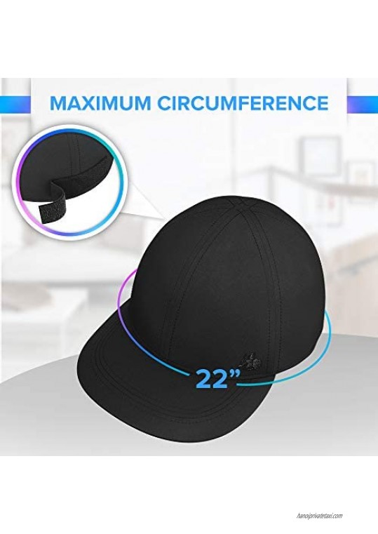 DefenderShield EMF + 5G Radiation Protection Baseball Hat - Universal Adult Size Baseball Cap Black