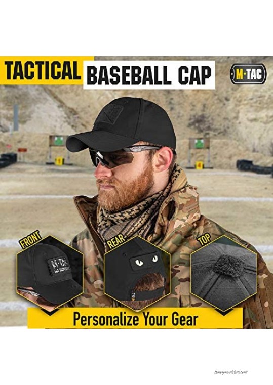 M-Tac Operator Hat - Tactical Baseball Cap - Army Military Style Patch Hat for Men and Women