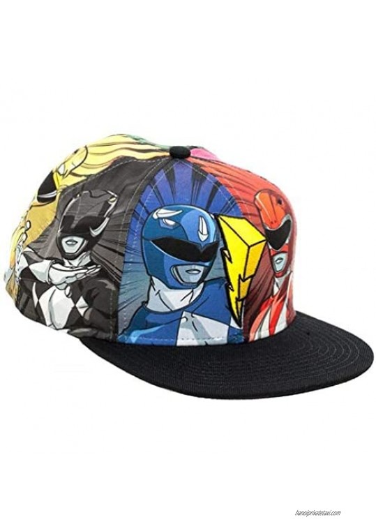 Mighty Morphin Power Rangers Sublimated All Over Print Snapback