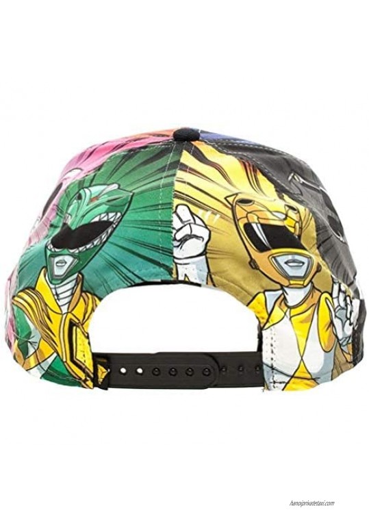 Mighty Morphin Power Rangers Sublimated All Over Print Snapback