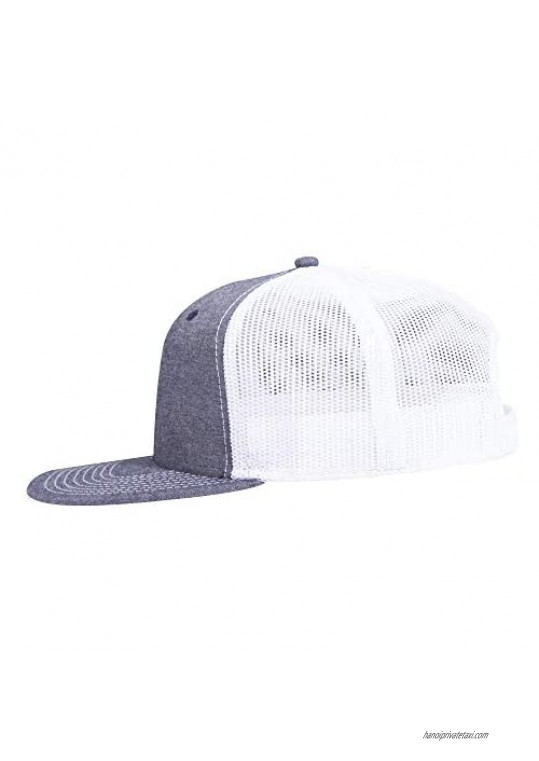 Otto Snap 6 Panel Pro Style Cotton Blend Chambray Snapback Hat