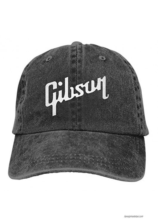 Shadidi Gi-Bson Guitar Unisex Denim Baseball Cap Trucker Caps Adjustable Comfortable Retro Hat Black