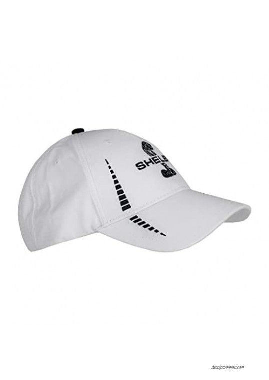 Shelby Snake White Performance Hat with UV Protection | Officialy Licensed Shelby Product | Adjustable One-Size Fits All | Stretchable Hook and Loop Closure