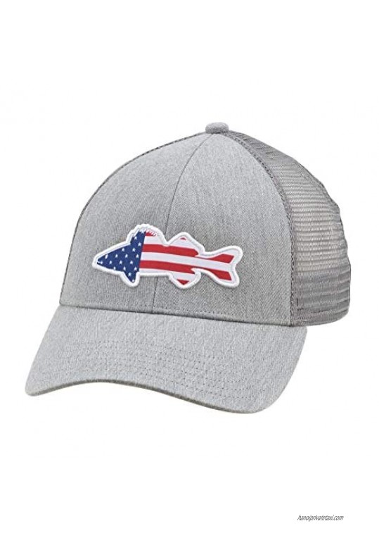 Simms Walleye Patch Trucker Hat – Snapback Baseball Cap with Walleye Fish Patch
