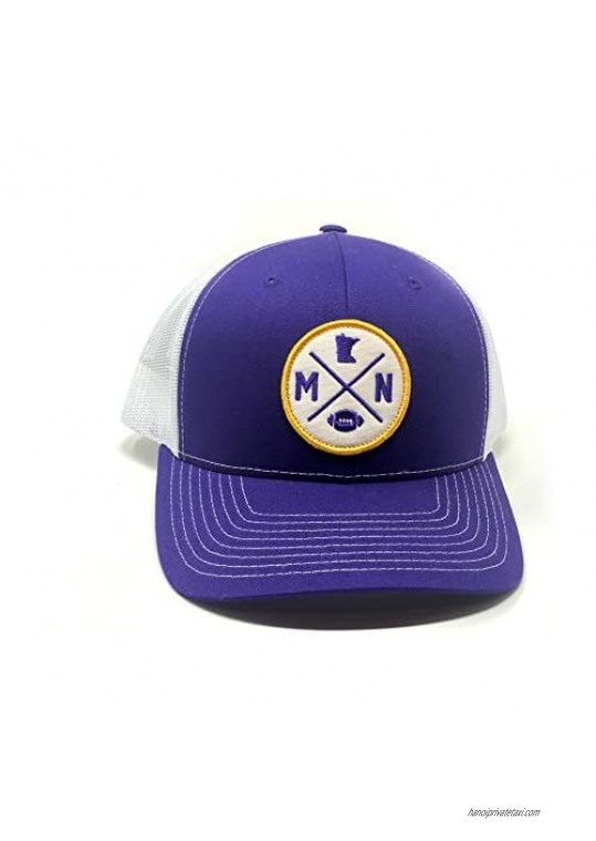 Tout Wear Minnesota Football Patch Snapback Hat Purple Adjustable