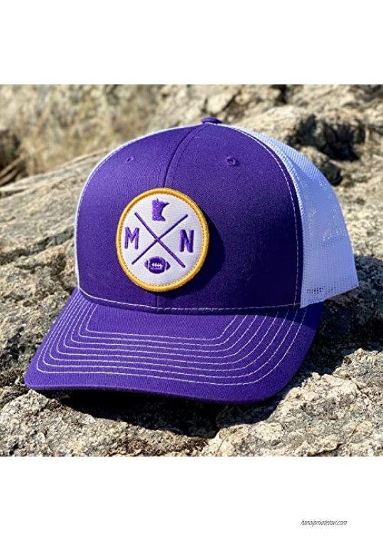 Tout Wear Minnesota Football Patch Snapback Hat Purple Adjustable