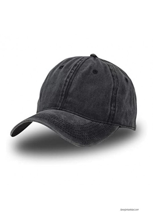 Vintage Baseball Cap 100% Washed Twill Soft Cotton Adjustable Unisex Dad-Hat